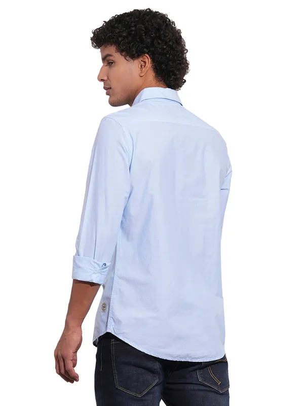BEING HUMAN aqua blue casual shirt