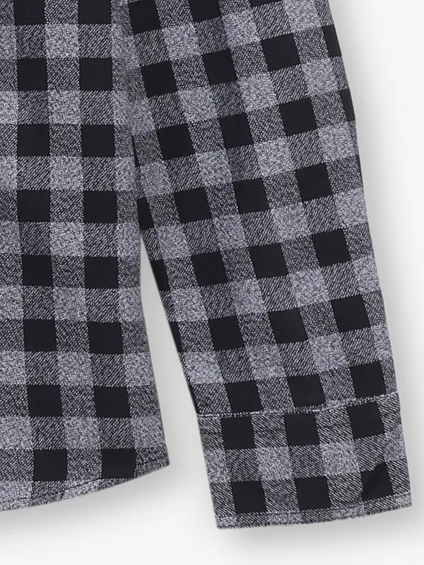 BEING HUMAN black and greyshirt with check