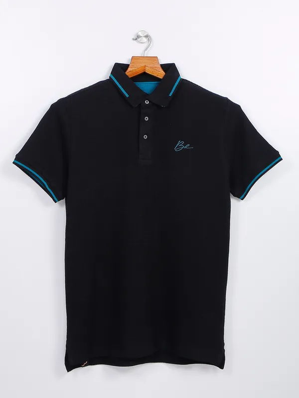 Being Human black cotton plain t shirt