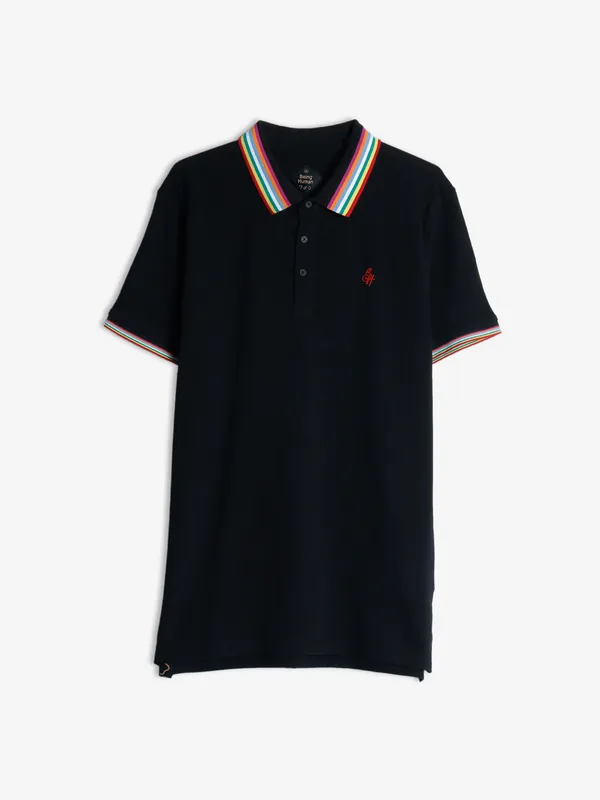 Being Human black cotton polo t shirt