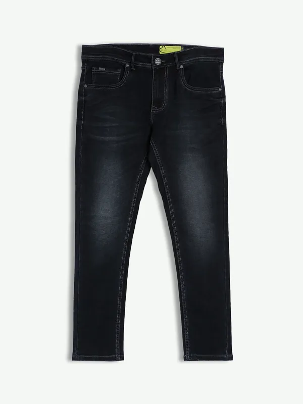 Being Human black washed cropped jeans