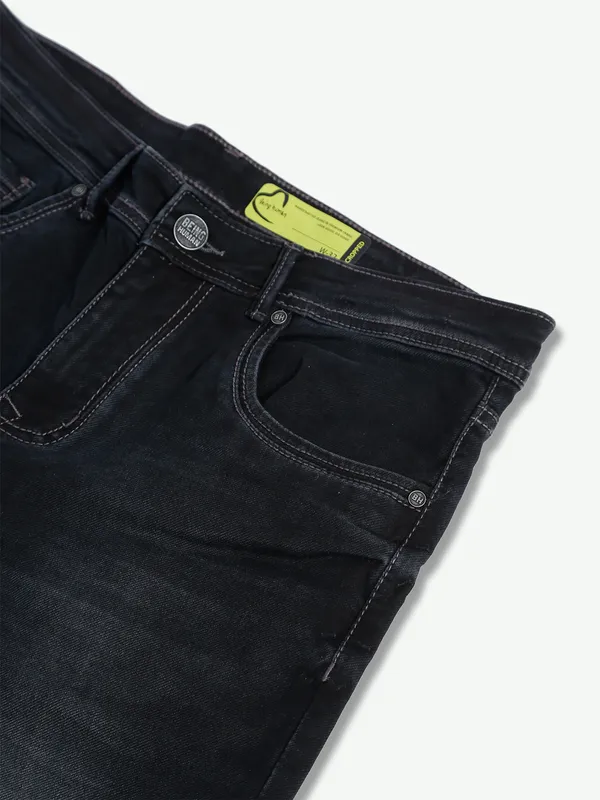 Being Human black washed cropped jeans