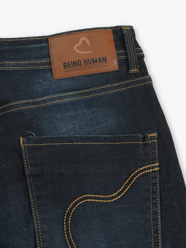 BEING HUMAN black washed jeans