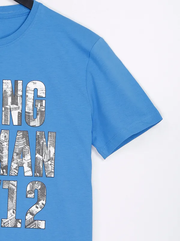 Being Human blue cotton men t shirt