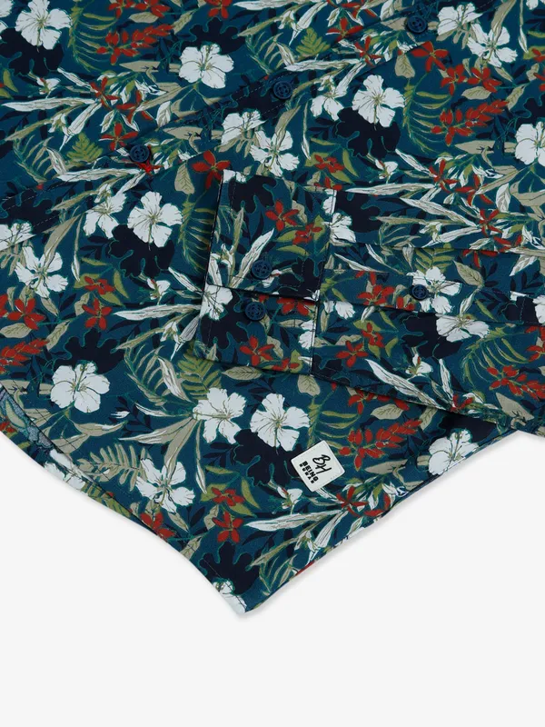 Being Human blue printed shirt