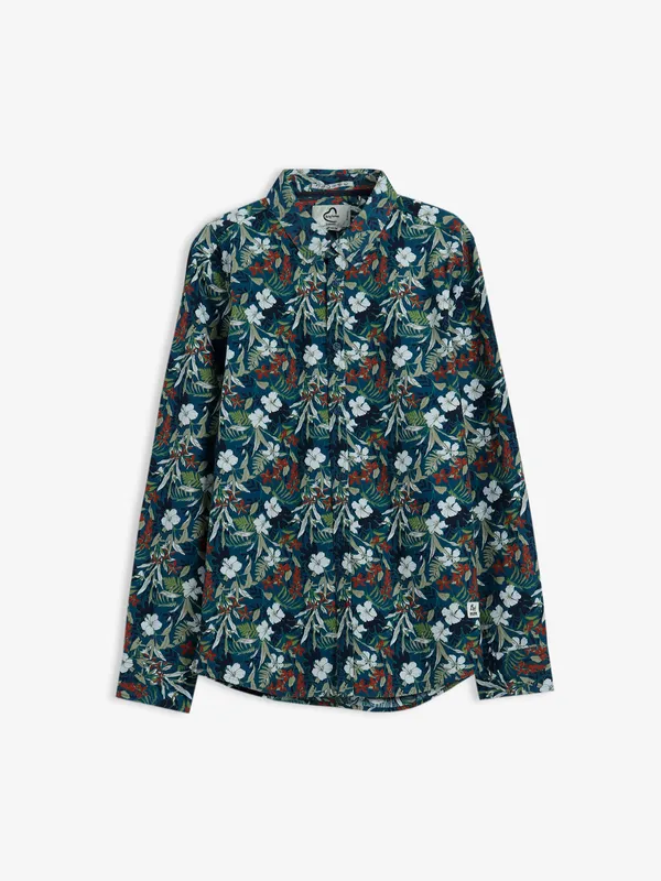Being Human blue printed shirt
