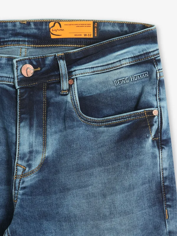 BEING HUMAN blue skinny fit denim jeans