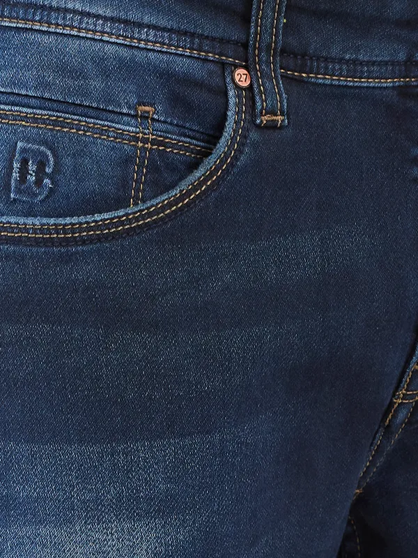 BEING HUMAN blue wahsed slim fit jeans for mens