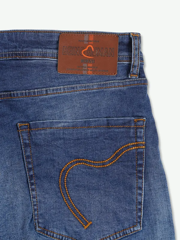 Being Human blue washed jeans with slim fit