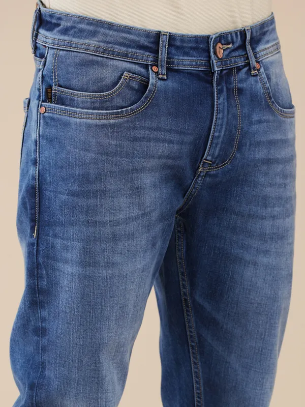 BEING HUMAN blue washed straight fit jeans