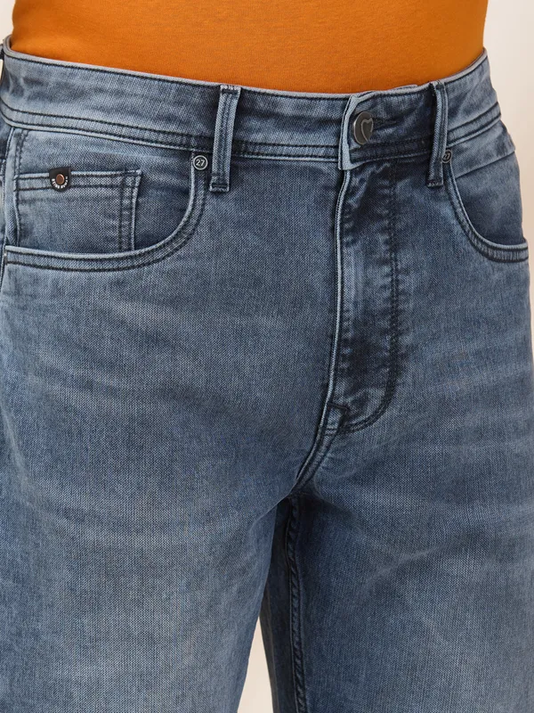 BEING HUMAN bluish grey straight fit fit denim jeans