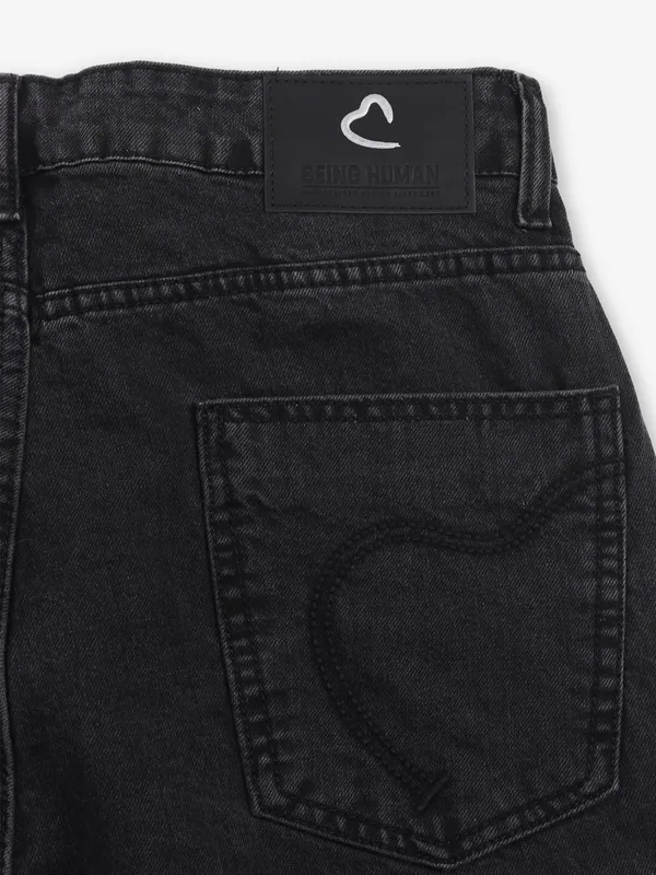 BEING HUMAN cargo black denim jeans