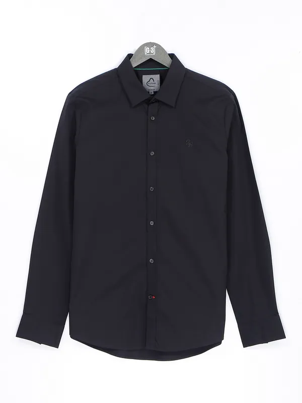 Being Human cotton black plain shirt