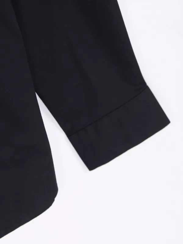 Being Human cotton black plain shirt