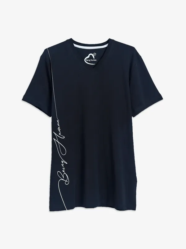 Being Human cotton black slim fit t shirt