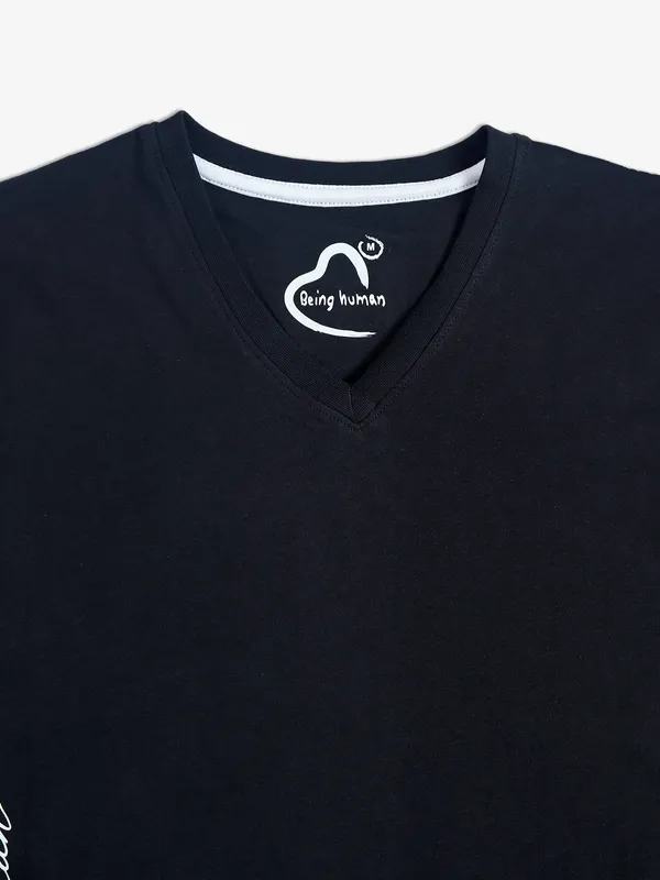 Being Human cotton black slim fit t shirt