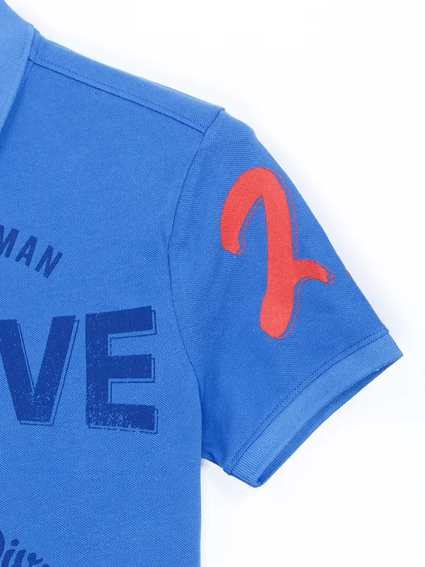 Being Human cotton blue printed t shirt