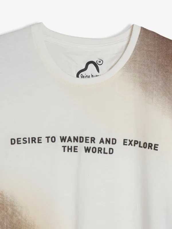 Being Human cotton cream t shirt