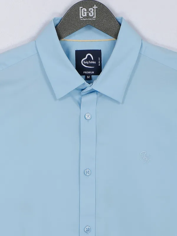 Being Human cotton light blue shirt