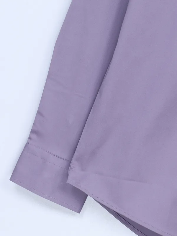Being Human cotton lilac purple plain shirt