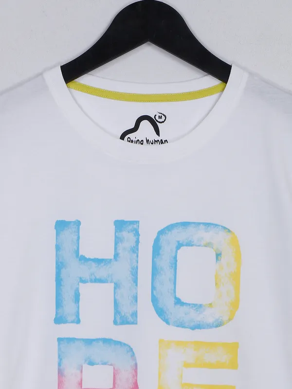 Being Human cotton men t shirt in white