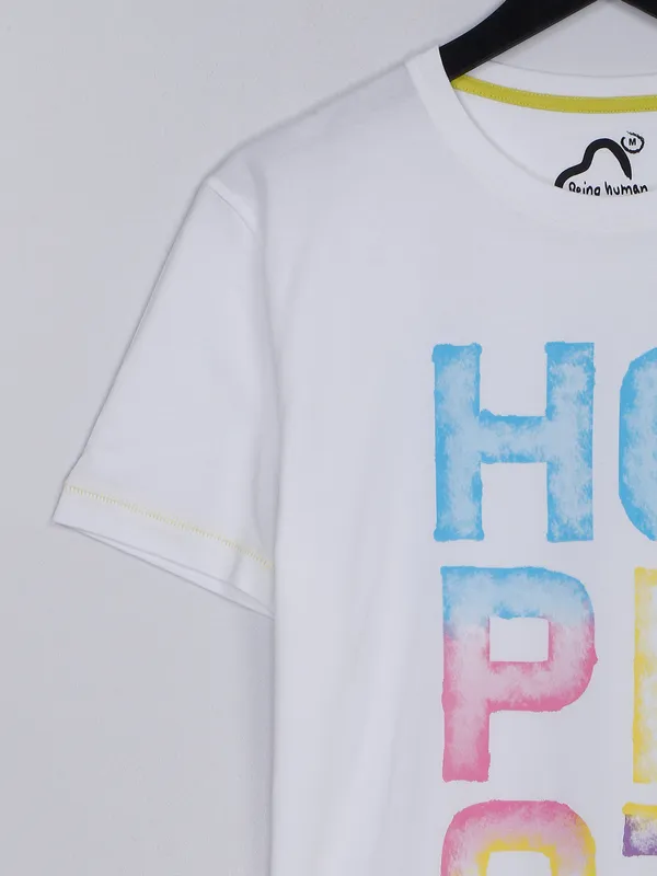 Being Human cotton men t shirt in white