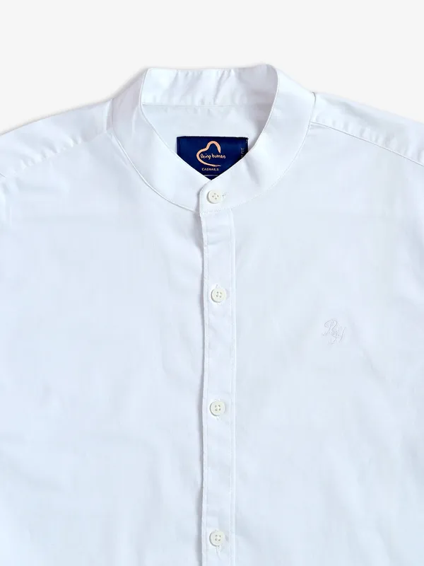 Being Human cotton plain white shirt