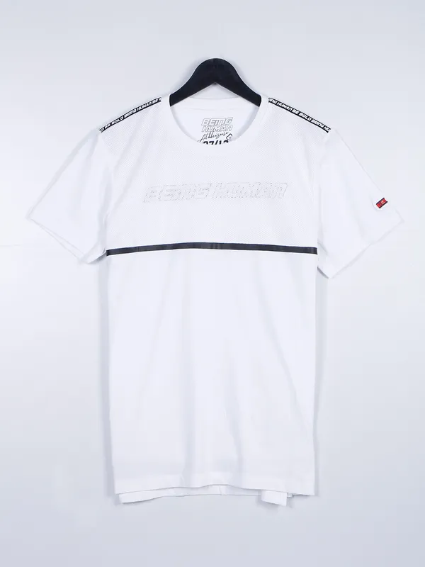 Being Human cotton white slim fit t shirt