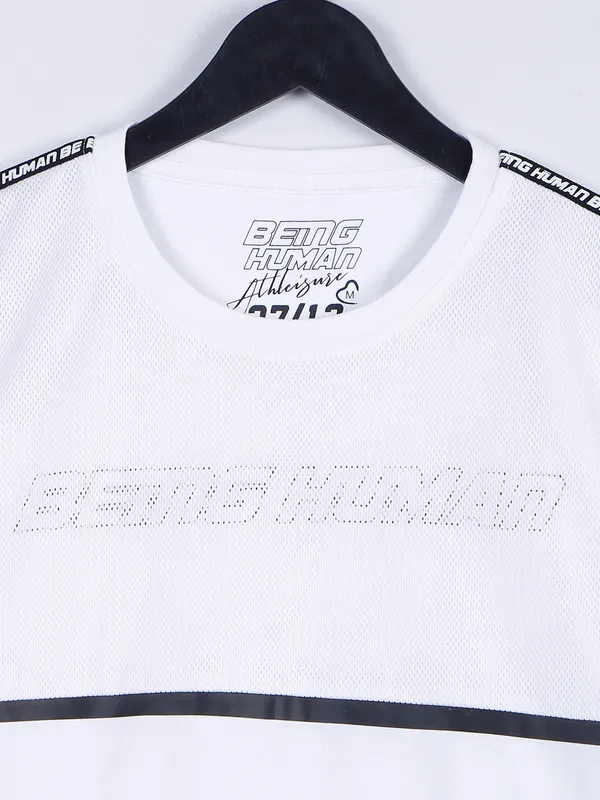 Being Human cotton white slim fit t shirt