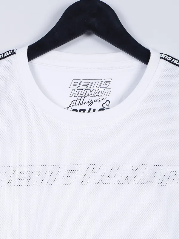 Being Human cotton white slim fit t shirt