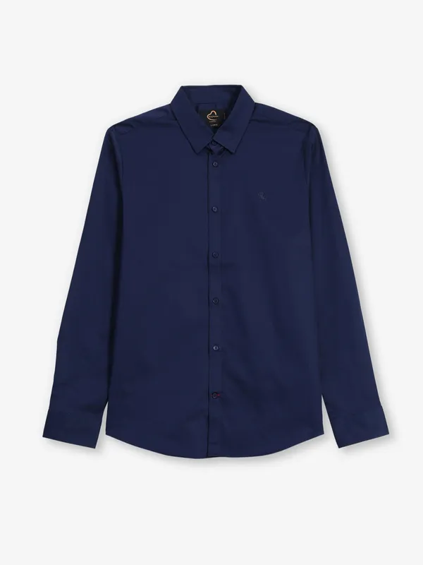 BEING HUMAN dark blue cotton shirt