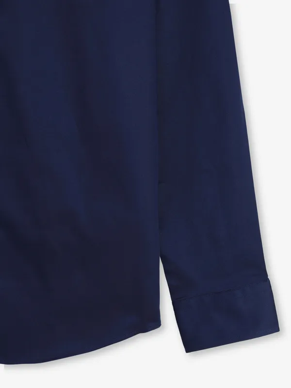 BEING HUMAN dark blue cotton shirt