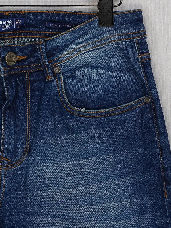 Being Human dark blue denim men jeans