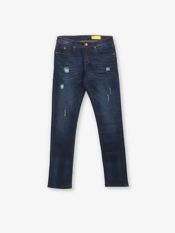 BEING HUMAN dark blue ripped jeans