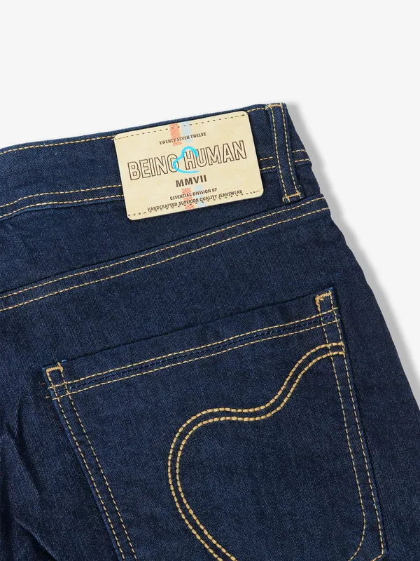 Being Human dark navy solid jeans