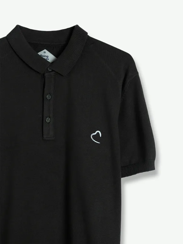 Being Human dark olive cotton plain t shirt
