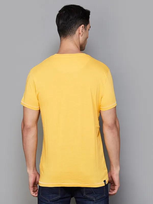 Being Human dark yellow cotton t shirt