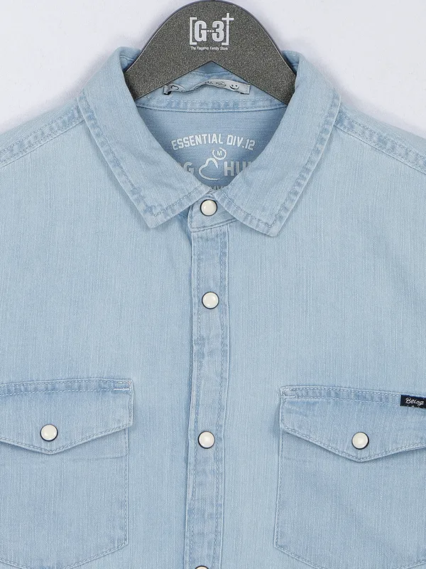 Being Human denim light blue shirt