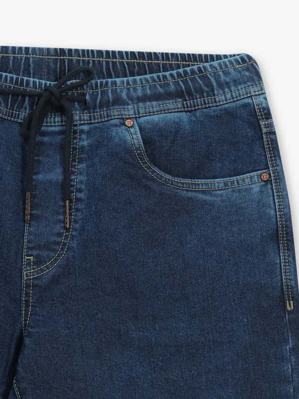 BEING HUMAN denim washed blue jeans