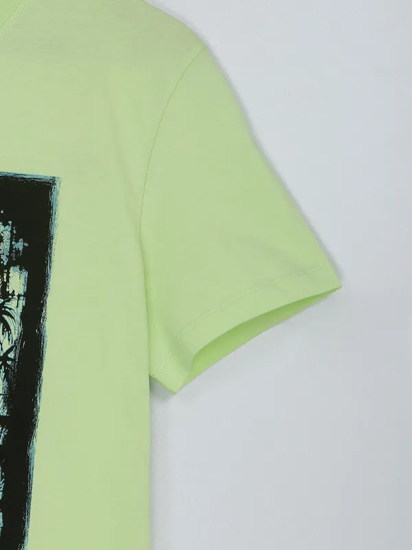 Being Human green printed t shirt in cotton