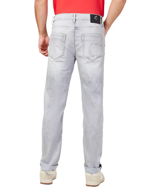 BEING HUMAN grey straight fit denim jeans for mens