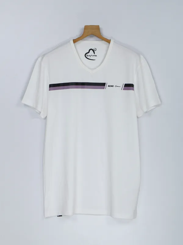 Being Human half sleeves white t shirt