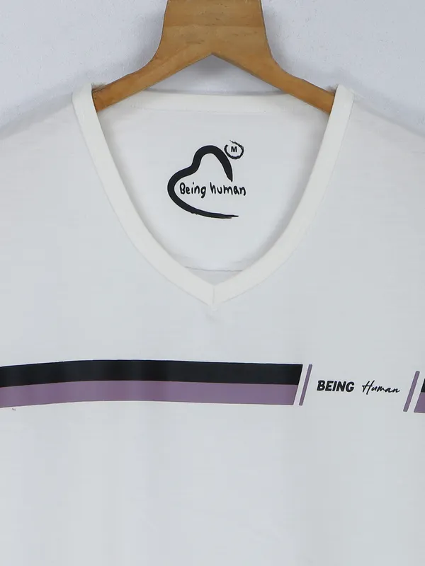 Being Human half sleeves white t shirt