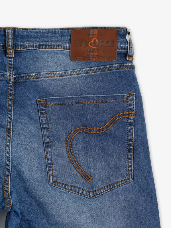 Being Human indigo blue cropped fit jeans