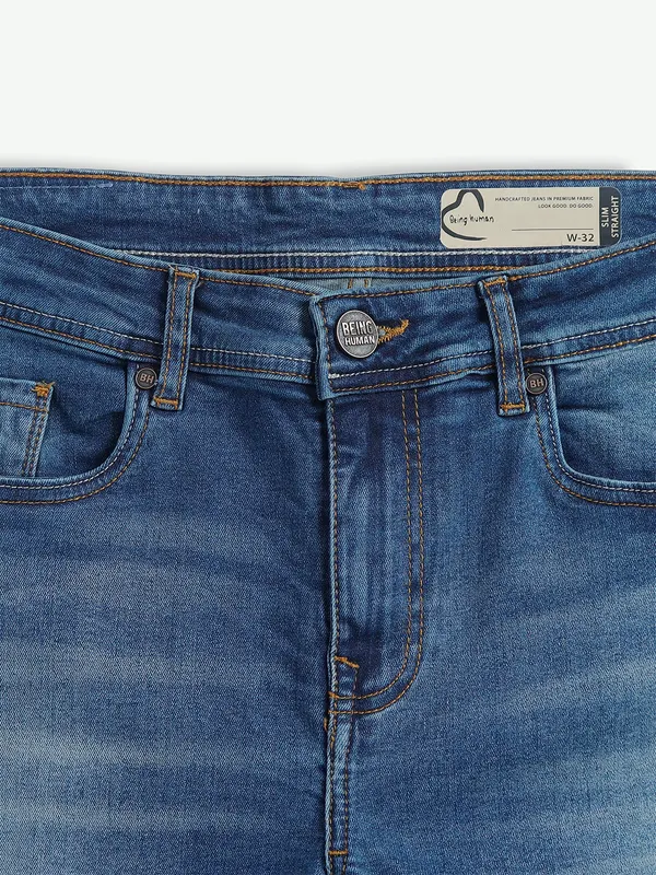 Being Human indigo blue slim fit jeans