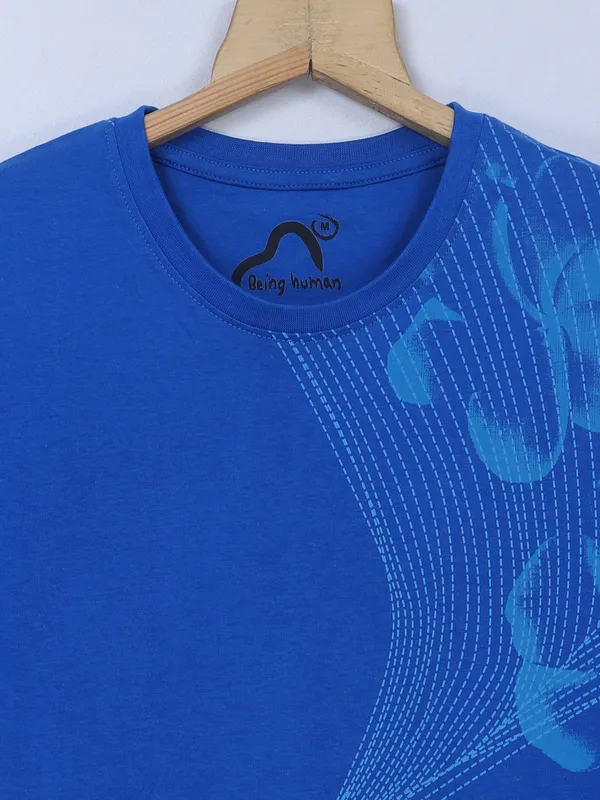 Being Human ink blue printed t shirt