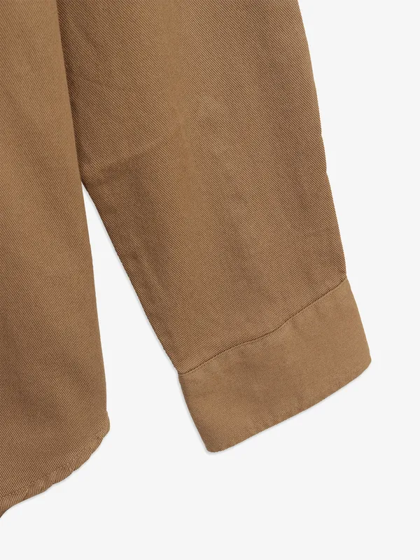 BEING HUMAN khaki cotton shirt