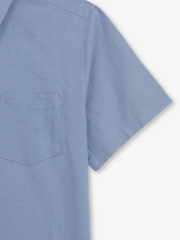 BEING HUMAN light blue cotton slim fit shirt