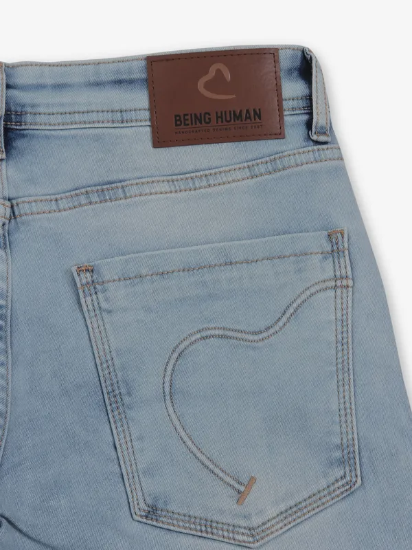 BEING HUMAN light blue denim slim fit jeans