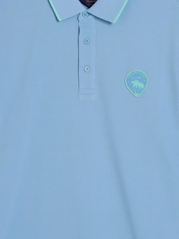 BEING HUMAN light blue plain t-shirt